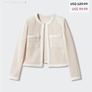 Openwork knitted jacket